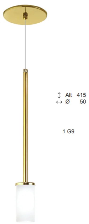 Pendente Fence Vidro Tubo Haste Longa Simples Ø05X41,5Cm 1Xg9 - Old Ar... (GRAFITE / COBRE BRILHO)
