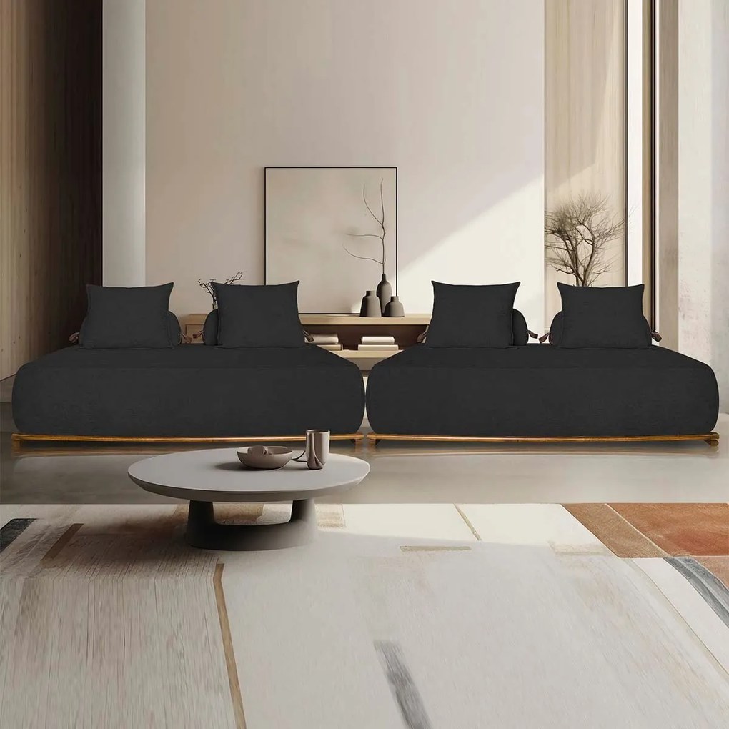 Sofá 3 Lugares Decoração Lazer Sala Ibiza SPZ 180cm Bouclé - ADJ Decor