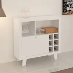 Balcão Cozinha 90cm Adega 1 Porta AD5002 Branco - Tecno Mobili