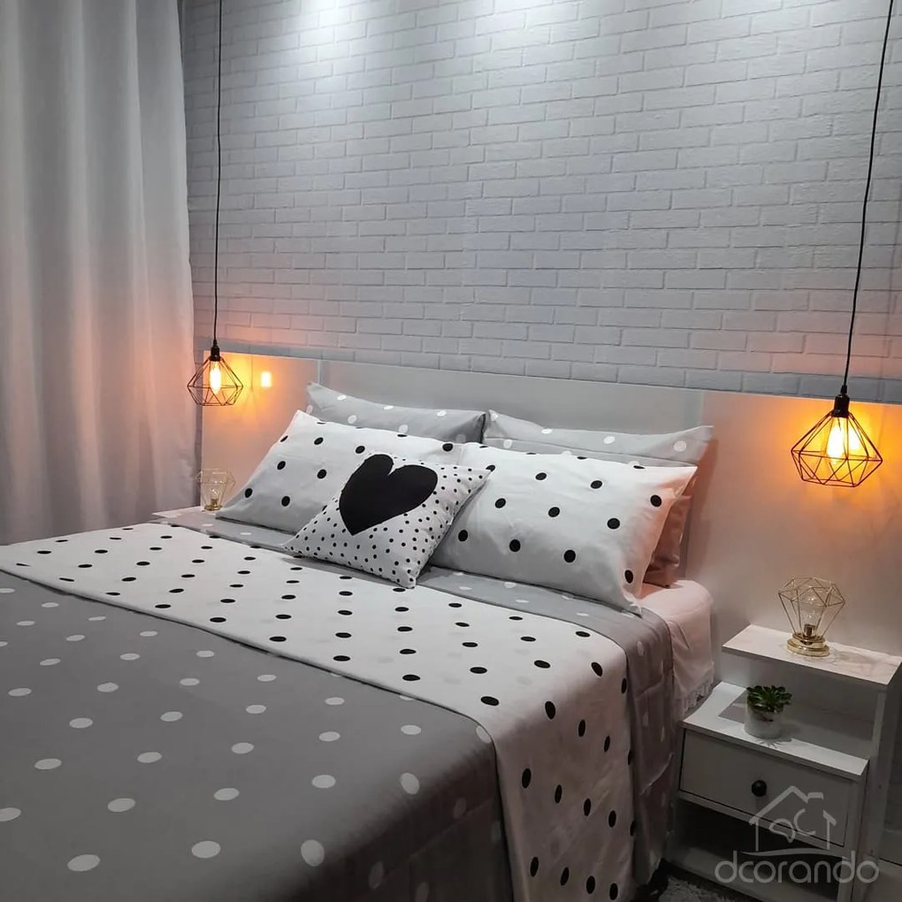 Papel de Parede Tijolinho Branco 0.52m x 3.00m