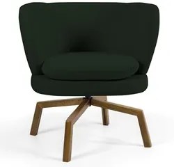 Kit 2 Poltronas Decorativas Melissa Base Ka Giratória Castanho Veludo