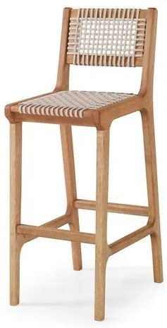 Banqueta Sintra Corda Areia Stain Jatoba 106 cm de Altura -71127 Sun House