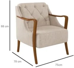 Kit Namoradeira 135cm e 2 Poltronas Decorativas Capitonê Lapa Z32 Linh