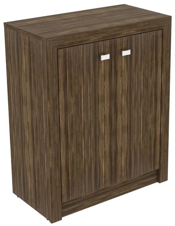 Balcão Escritório Organizador Home Office 2 Portas Nogal