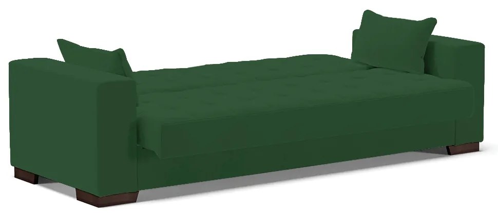 Sofá Cama Casal 3 Lugares 210cm Lisboa Veludo Verde  D03 - D'Rossi