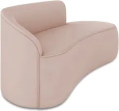 Sofá 3 Lugares 180cm Wendi e Poltrona Steve Veludo Rose I01 - Mpozena