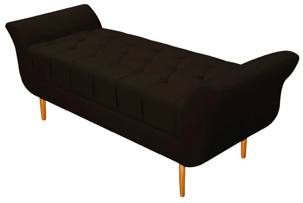 Recamier Estofado Ari 140 cm Casal Corano Marrom - ADJ Decor