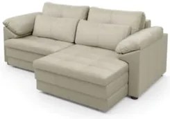 Sofá Retrátil 2 Lugares Para Sala 215cm Dijon Couro Creme S07 - Mpozen