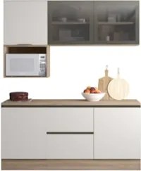 Armário de Cozinha CP01 e Tampo Grace Carvalho Oak/Off White Z44 - Mpo