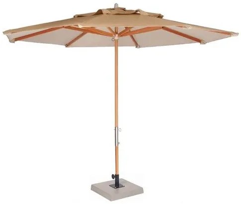 Ombrelone Leblon Creme em Madeira 2,00 MT (LARG) Base 49x49 cm Central com Tecido Bagun - 44252 Sun House
