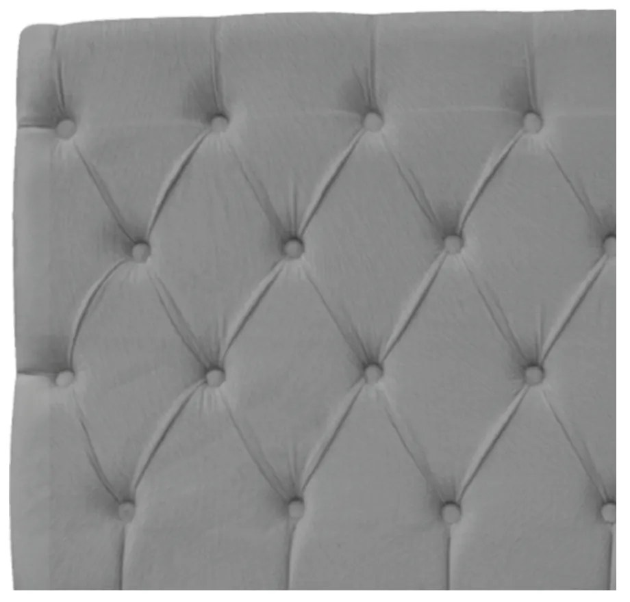 Cabeceira Estofada Liverpool 140 cm Casal Suede Cinza - ADJ Decor