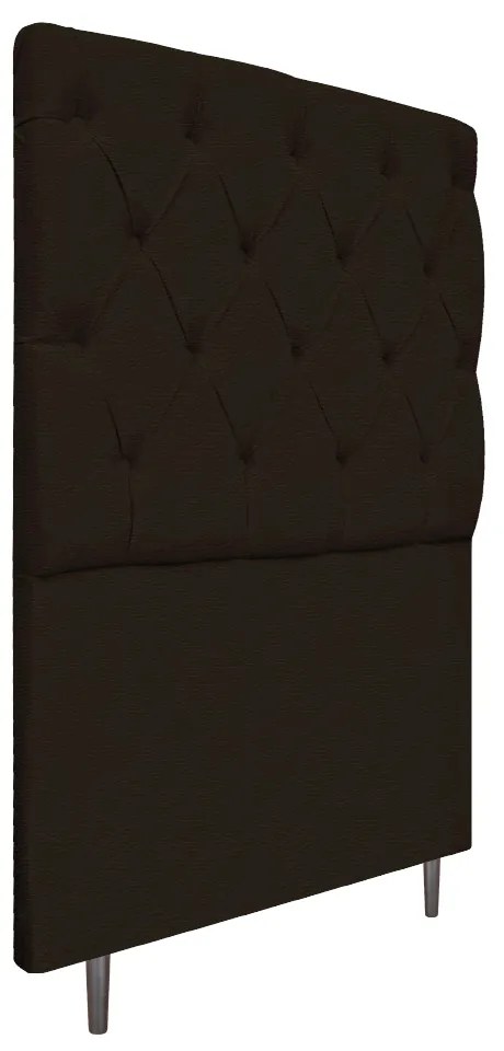 Cabeceira Estofada Liverpool 90 cm Solteiro Corano Marrom - ADJ Decor