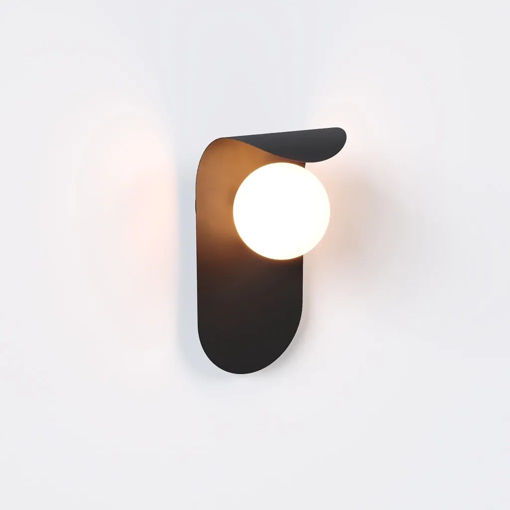 Arandela Wave 14X14X28Cm Aluminio E Globo Ø10Cm Rosca 01Xg9 - Qimporta... (CHAMPANHE)