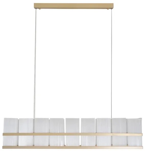 Pendente Led Rocha E Metal Dourado 25W 3000K Lume