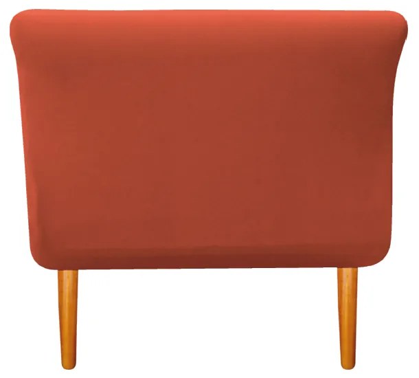 Recamier Estofado Ari 100 cm Solteiro Suede Terracota - ADJ Decor