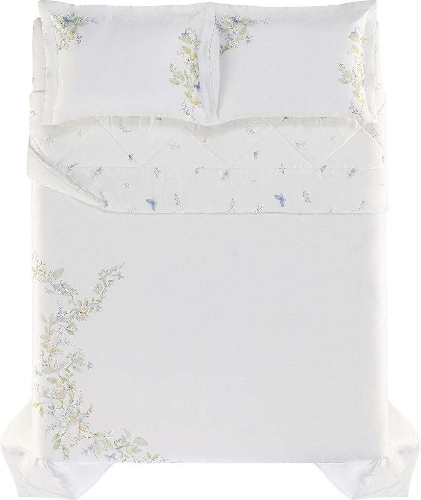 Colcha c/ Porta Travesseiro Trussardi Bambu 300 Fios Aurabella  Casal
