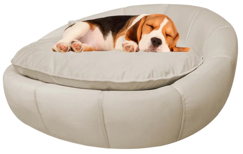 Cama Pet Ariel para Cães e Gatos Almofadada Veludo Cores - Nude