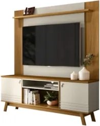 Painel TV 55 Pol Lana e Rack 180cm Color Nature/Off Flex L06 - Mpozena