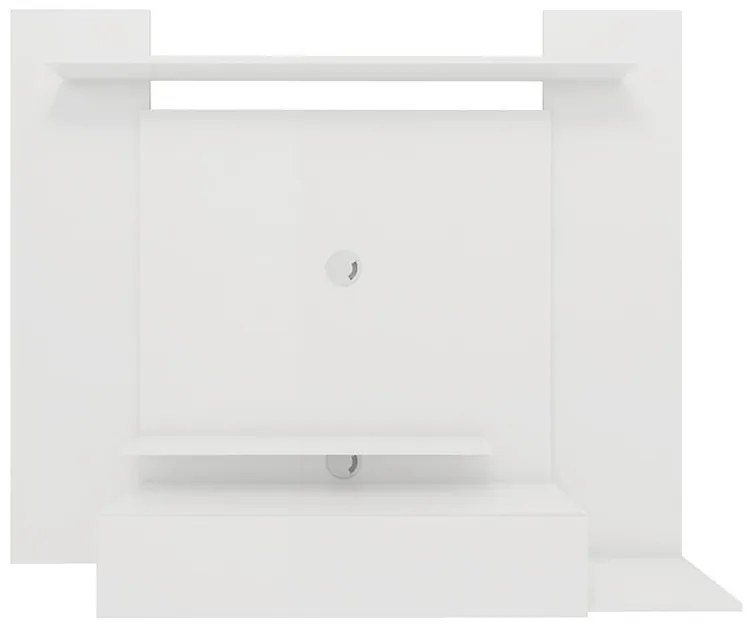 Painel Para TV Até 50" 1 Gaveta 4 Prateleiras Premium Branco