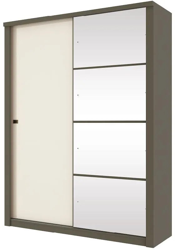 Guarda Roupa Roupeiro 2 Portas com Espelho 3 Gavetas Damasco