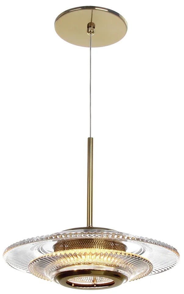 Pendente Sunflower Horizontal Ø26,5X19,5Cm 01Xled 9,4W 2700K Metal Alu... (COBRE FOSCO, 220v)