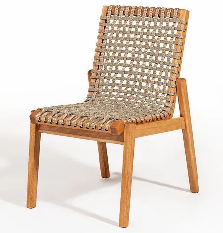 Cadeira Trama Corda Rami Estrutura Stain Jatobá 52cm - 78564 Sun House