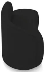 Sofá 2 Lugares Para Sala 140cm Orgânico Wendi Linho Preto I01  - Mpoze