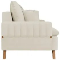 Sofá 180cm 3 Lugares com Almofadas Pés Curvos Veras Linho D05 Cru - Mp