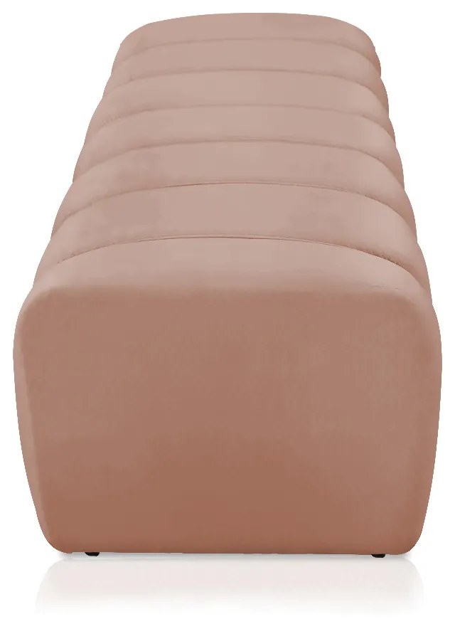Calçadeira Olivia 90 cm Veludo Rosê - D'Rossi