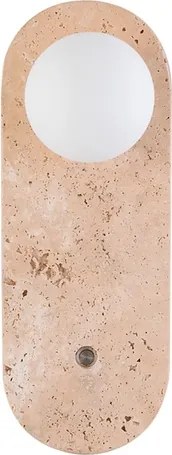 Arandela Vidro Pedra Travertino Elegance