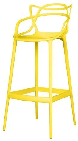 Banqueta Aviv em Polipropileno Amarelo 109 cm - 61171 Sun House