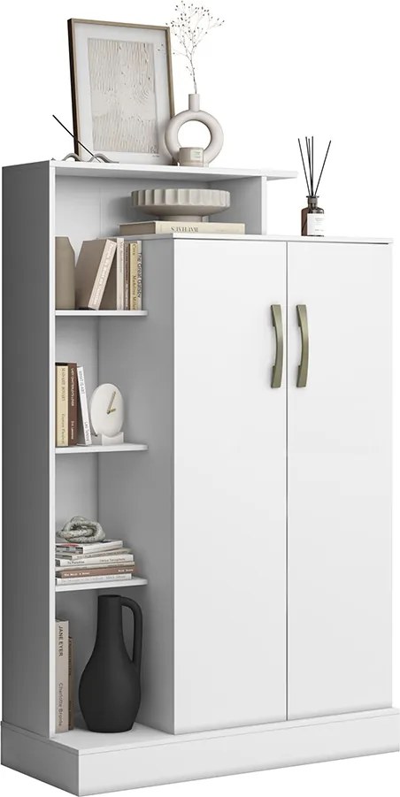 Armário Multiuso 91cm Lavanderia 2 Portas Cirelly A09 - D'Rossi - Branco