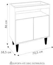 Balcão Aparador Buffet Cantinho do Café 71cm Lice Z34 Freijó - Mpozena