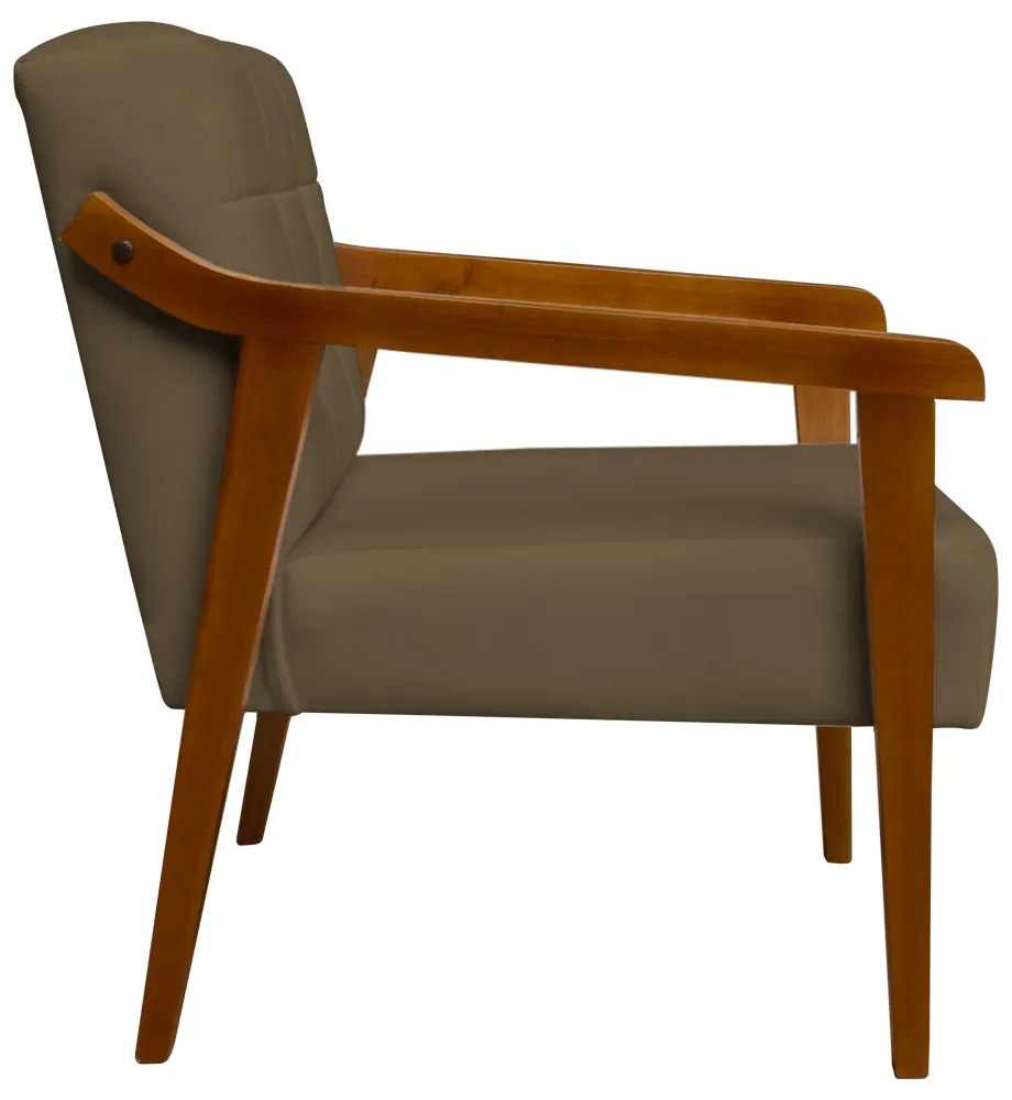 Poltrona Decorativa Vênus Veludo Marrom