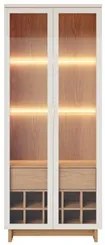 Cristaleira Adega 2 Portas 1 Gaveta Tijuca C05 Off White/Freijó - Mpoz