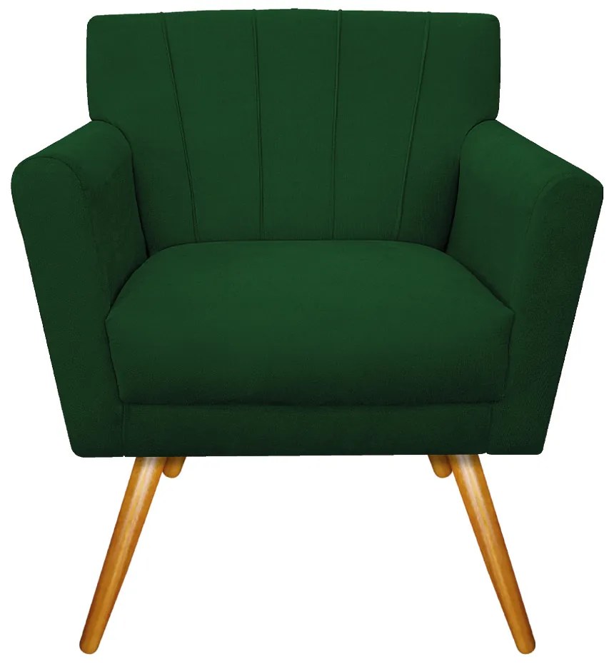 kit 02 Poltronas Laura Palito Mel Suede Verde - ADJ Decor