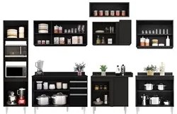 Armário de Cozinha Modulada de Canto 8 Peças CP02 Balcão com Tampo Pre