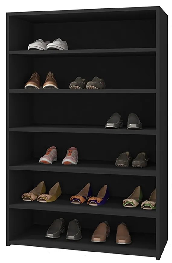 Sapateira Vertical 18 Pares 72cm Closet Organizador Melice A01 - D'Rossi - Preto