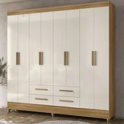 Guarda Roupa Casal 204cm 8 Portas Vitta Freijó/Off Z17 - Mpozena
