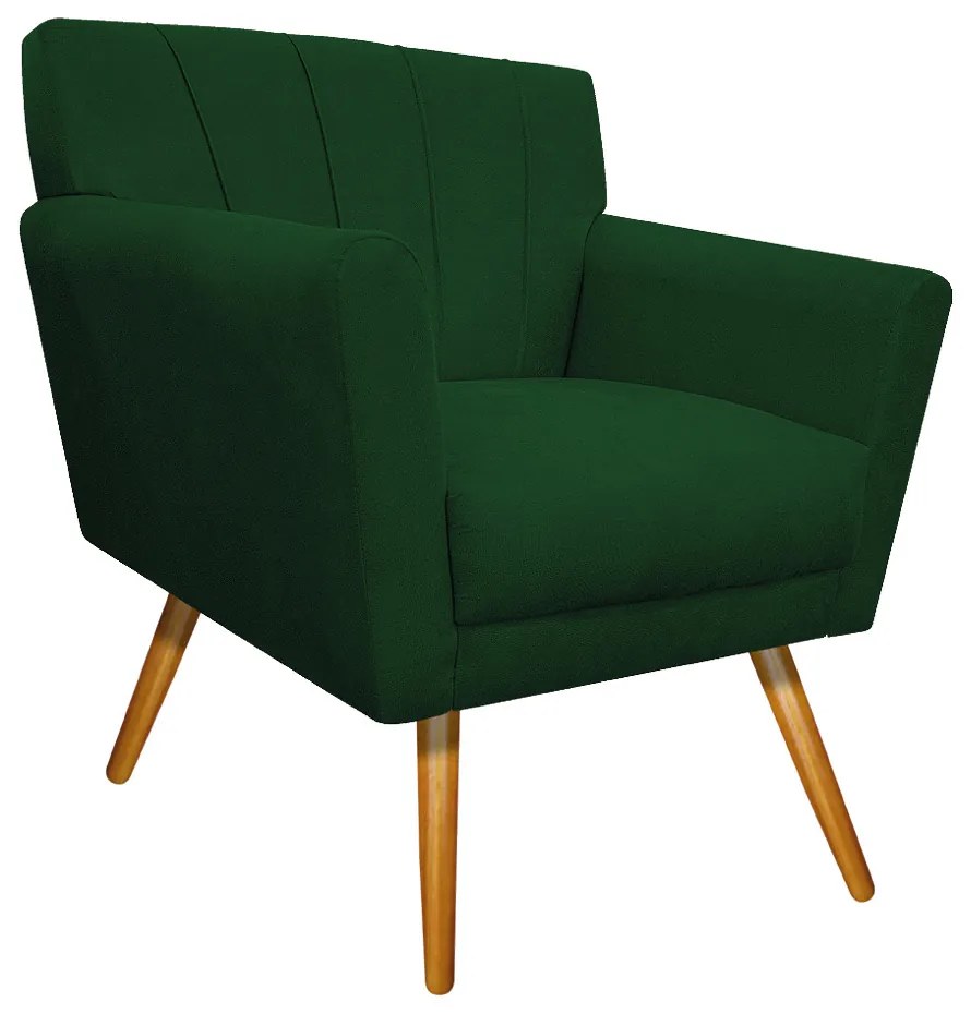 kit 02 Poltronas Laura Palito Mel Suede Verde - ADJ Decor