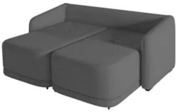 Sofá Cama Casal para Sala 236cm Polska Z08 Linho Cinza Escuro - Mpozen