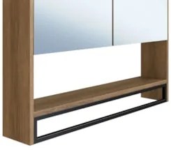 Gabinete Banheiro Liny Com Cuba e Espelheira Moscow Mel Z54 - Mpozenat