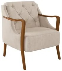 Kit 2 Poltronas Decorativas para Sala de Estar Capitonê Lapa Z32 Linho