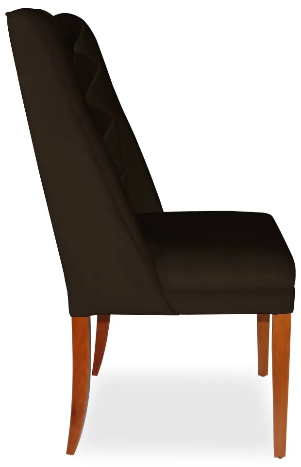 Kit 8 Cadeiras de Jantar Micheli Suede Marrom