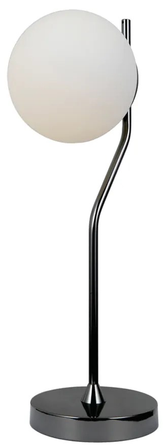 Luminaria Abajur Viva Ø17X49Cm Metal E Vidro Branco 1Xe27 G45 | Bella...