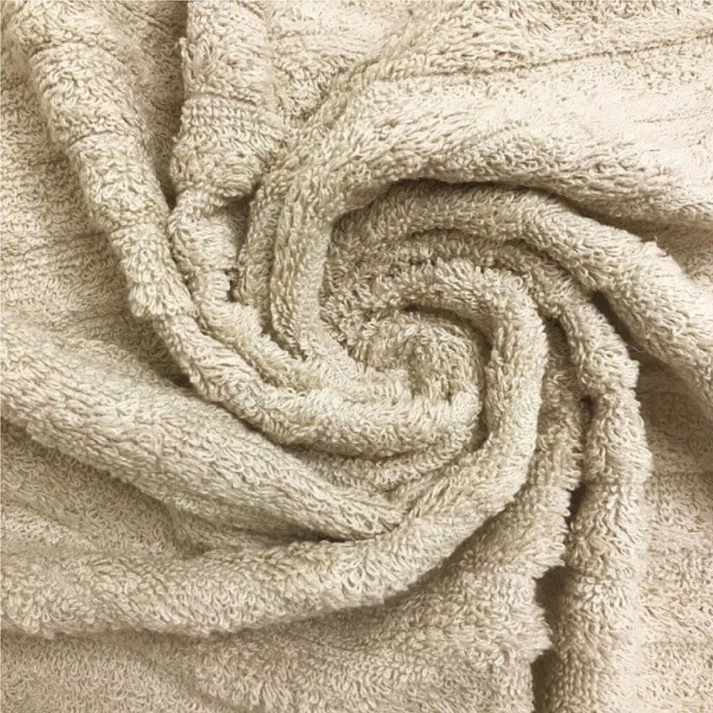 Toalha de Banho Unidade 100% Algodão Fio Penteado - Bege  Bege