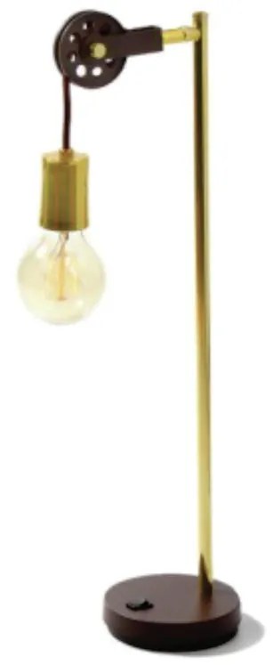 Abajur Roldana 16X12X56Cm 1 X E27 Metal |Old Artisan Abj-5123 (CHAMPANHE / DOURADO BRILHO)