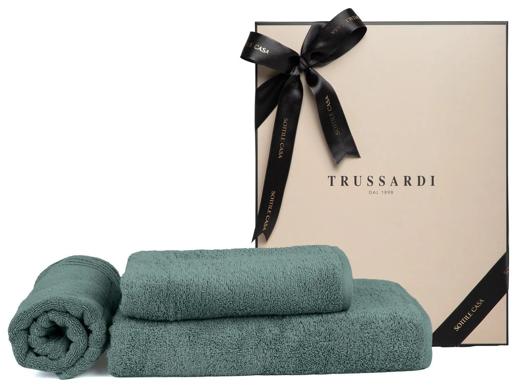 Jogo de Banho 3 Peças Trussardi 100% Algodão Fontani c/ Caixa de Presente - Boschi  Boschi