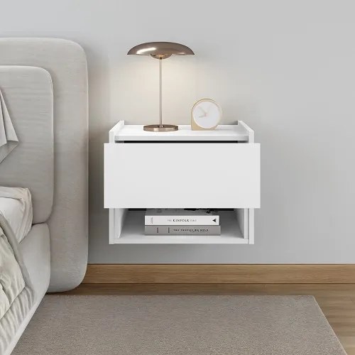 Mesa De Cabeceira Florença Branco - Casa D Móveis