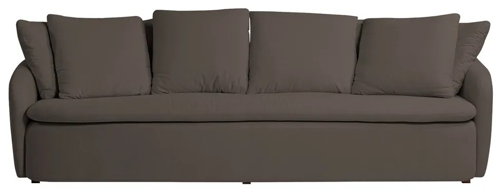 Sofá Living Sala de Estar Toscana 270cm 3 Lugares Veludo Luxo Marrom G92 - Gran Belo